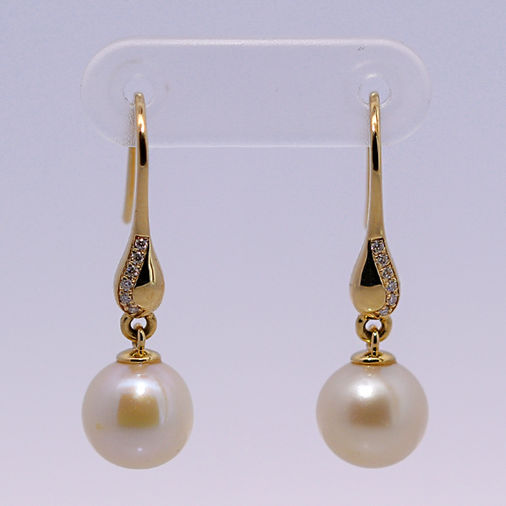 14K Real Gold Earring with Pearl